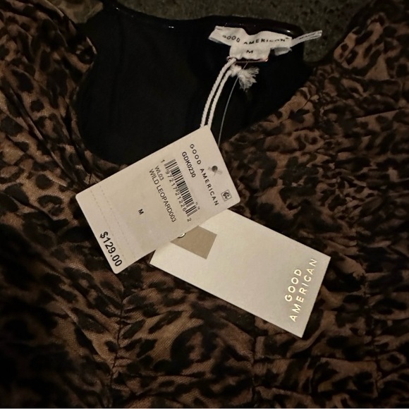 Good American Mesh Leopard Print Mini Dress. Size medium. - Picture 5 of 5